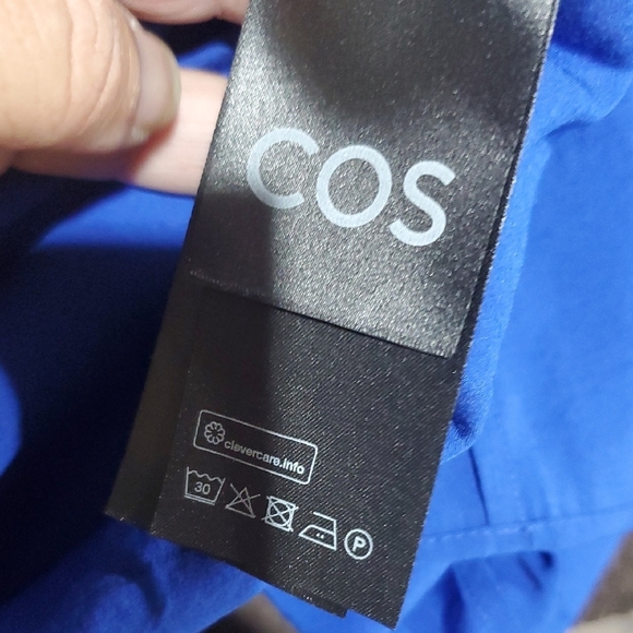 COS Deep Blue Maxi Dress with Ruffle Accent - Picture 8 of 10